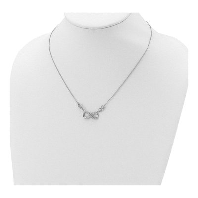 Sterling Silver CZ Infinity Pendant Necklace – view 5