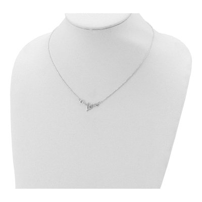 Sterling Silver LOVE Heart Pendant Necklace – view 5