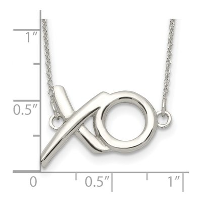 Sterling Silver XO Pendant Necklace – view 4