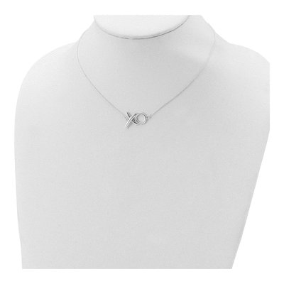 Sterling Silver XO Pendant Necklace – view 5