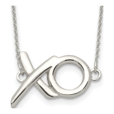 Sterling Silver XO Pendant Necklace