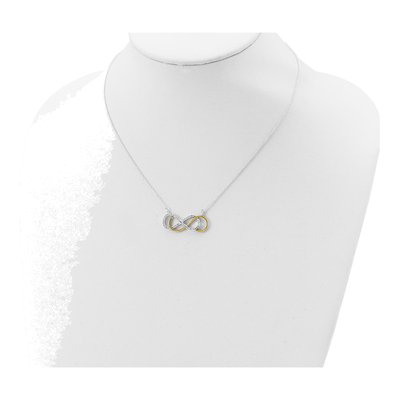 Sterling Silver CZ Infinity Pendant Necklace – view 5