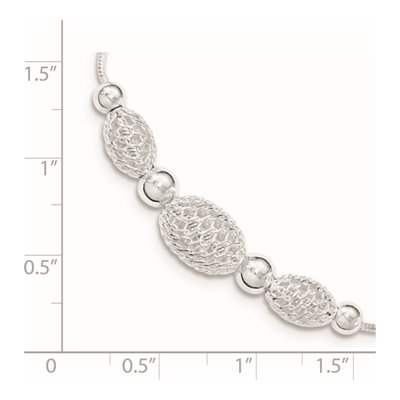 Sterling Silver Snake Large Filigree Bracelet – view 4