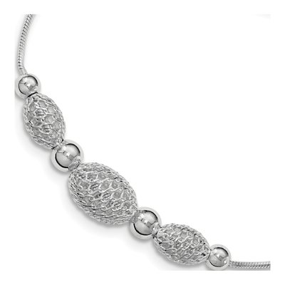 Sterling Silver Snake Large Filigree Bracelet