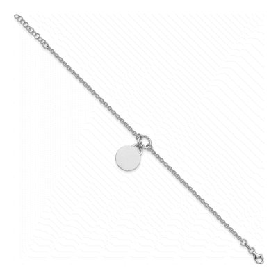 Sterling Silver Disc Fancy Link Chain Bracelet – view 3