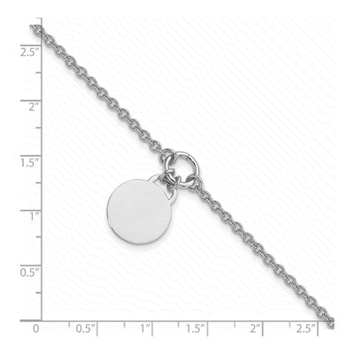 Sterling Silver Disc Fancy Link Chain Bracelet – view 4
