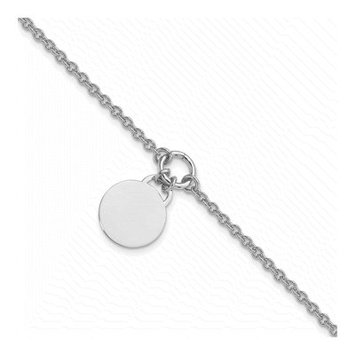 Sterling Silver Disc Fancy Link Chain Bracelet