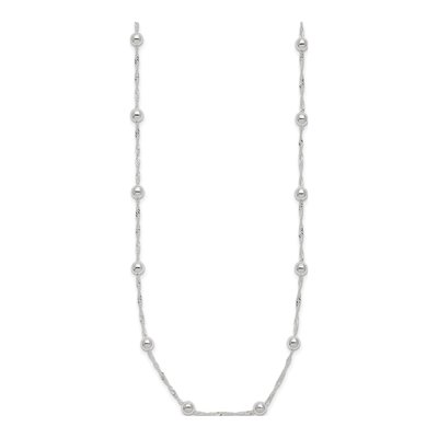 Sterling Silver Beaded Necklace – view 3