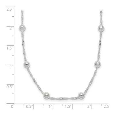 Sterling Silver Beaded Necklace – view 6