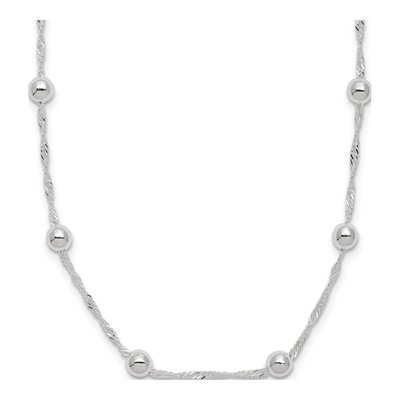 Sterling Silver Beaded Necklace