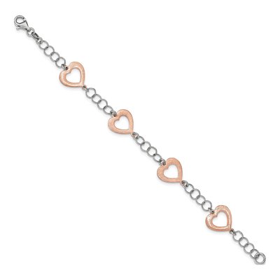 Sterling Silver Heart Bracelet – view 2