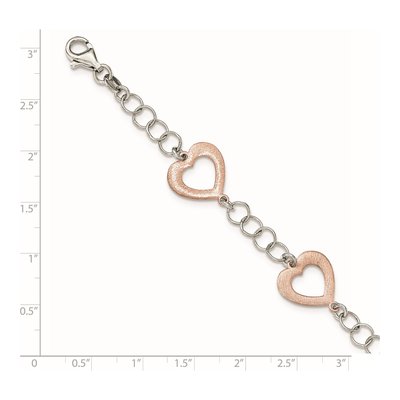 Sterling Silver Heart Bracelet – view 3