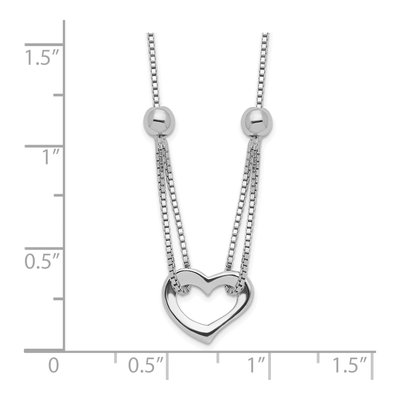 Sterling Silver Heart Pendant Necklace – view 4