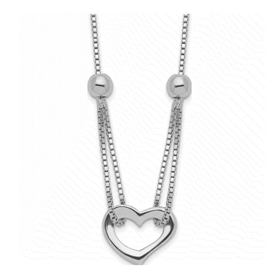 Sterling Silver Heart Pendant Necklace