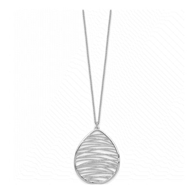 Sterling Silver Rhodium-Plated Necklace, 16.5in +1.75in – view 3