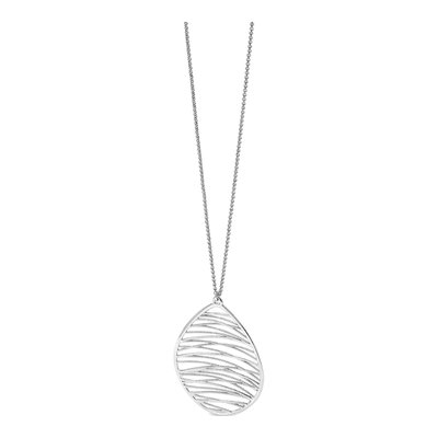 Sterling Silver Rhodium-Plated Necklace, 16.5in +1.75in – view 7