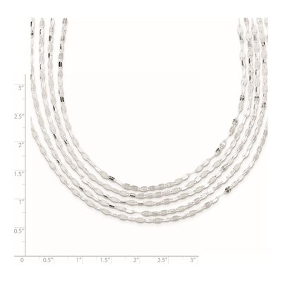 Sterling Silver 5-Strand Flat Link Necklace – view 4