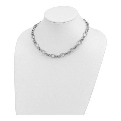 Sterling Silver Textured Necklace – view 5