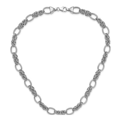 Sterling Silver Textured Necklace – view 6