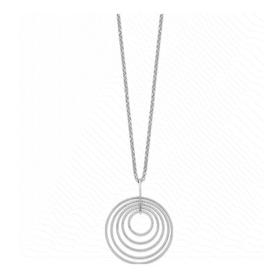 Sterling Silver Multi-Circles Pendant Necklace – view 3