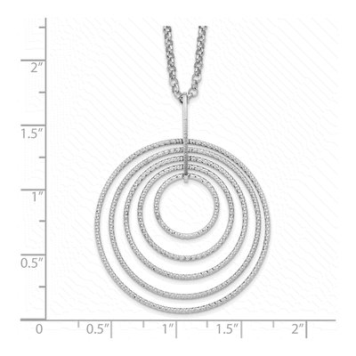 Sterling Silver Multi-Circles Pendant Necklace – view 4