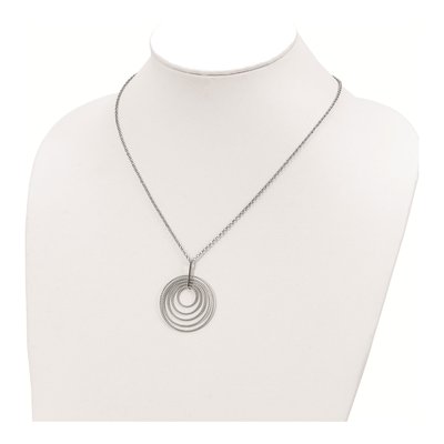 Sterling Silver Multi-Circles Pendant Necklace – view 5