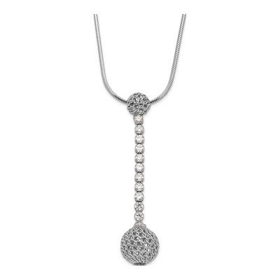 Sterling Silver CZ Dangle Necklace