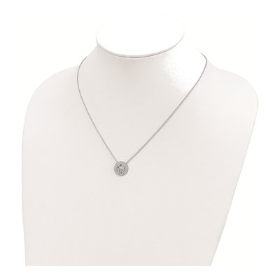 Sterling Silver CZ Cross Necklace, 18in – view 5