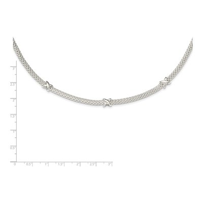 Sterling Silver Mesh Necklace – view 3