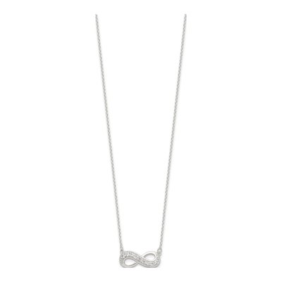 Sterling Silver CZ Infinity Pendant Necklace – view 3