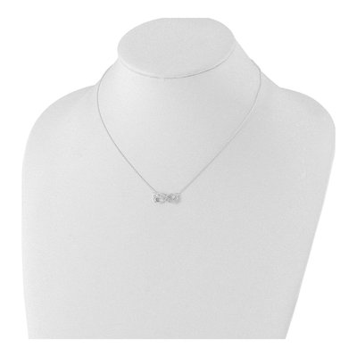 Sterling Silver CZ Infinity Pendant Necklace – view 5