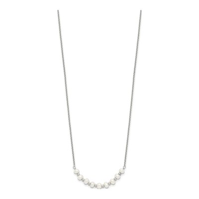 Sterling Silver Freshwater Cultured Pearl Girls' Necklace – view 3