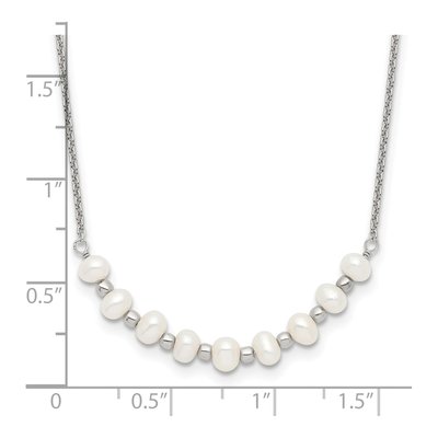 Sterling Silver Freshwater Cultured Pearl Girls' Necklace – view 4