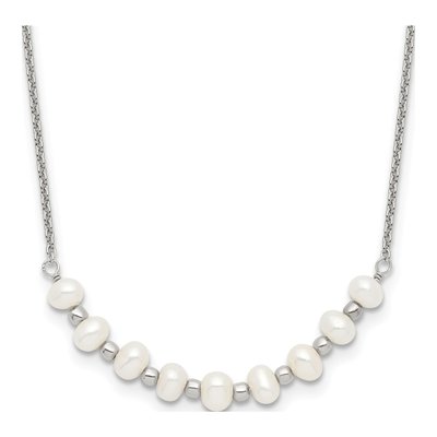 Sterling Silver Freshwater Cultured Pearl Girls' Necklace
