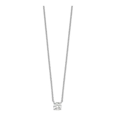 Sterling Silver CZ Pendant Necklace – view 3