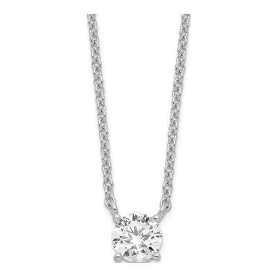 Sterling Silver CZ Pendant Necklace