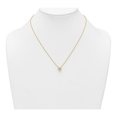 Gold-Plated Sterling Silver CZ Pendant Necklace – view 4