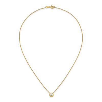 Gold-Plated Sterling Silver CZ Pendant Necklace – view 5