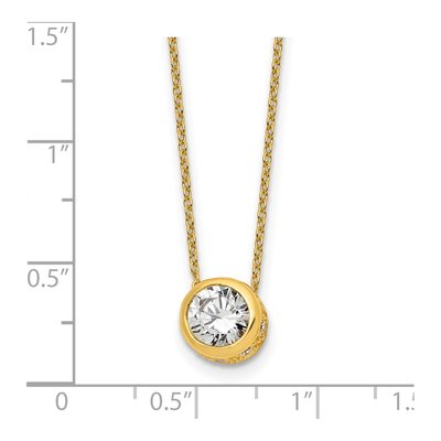 Gold-Plated Sterling Silver CZ Pendant Necklace – view 6