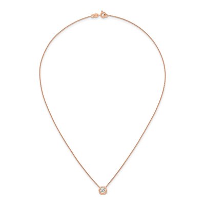 Rose Gold-Plated Sterling Silver CZ Pendant Necklace – view 5