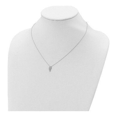 Sterling Silver CZ Wing Pendant Necklace – view 5