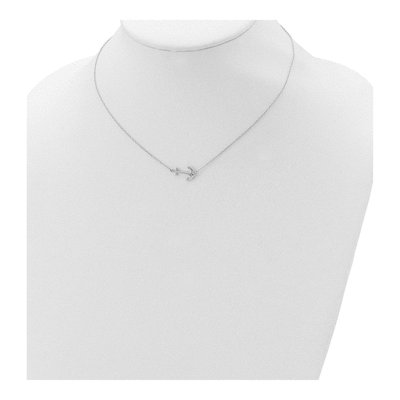 Sterling Silver Anchor Pendant Necklace – view 5