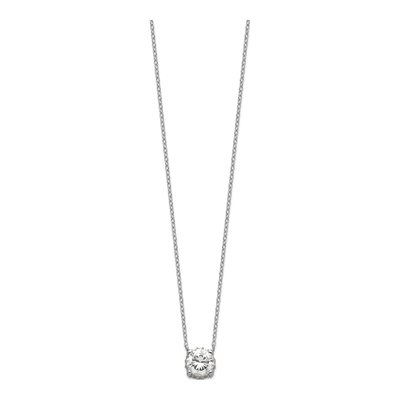 Sterling Silver CZ Pendant Necklace – view 3