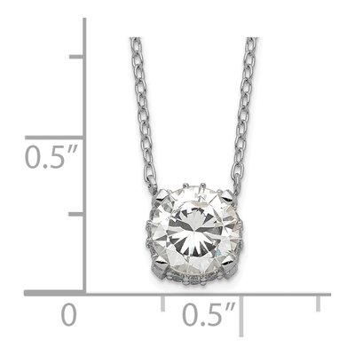 Sterling Silver CZ Pendant Necklace – view 4