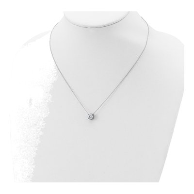 Sterling Silver CZ Pendant Necklace – view 5