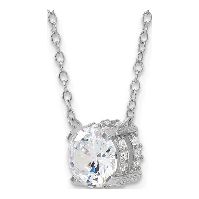 Sterling Silver CZ Pendant Necklace – view 6
