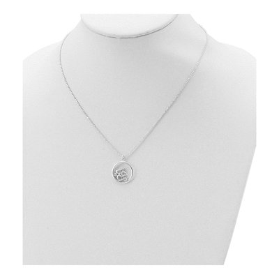 Sterling Silver CZ Heart Pendant Necklace – view 5