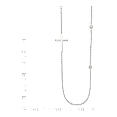 Sterling Silver Cross Pendant Necklace – view 3