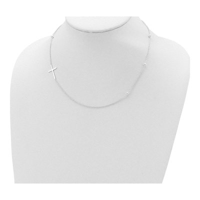Sterling Silver Cross Pendant Necklace – view 4