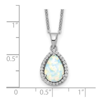 Sterling Silver CZ Pendant Necklace – view 4